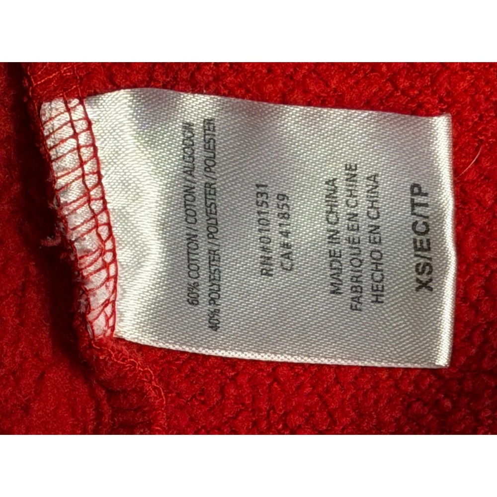 Coca Cola Polar Bear Christmas Sweatshirt XS Juniors Red Holiday Graphic Pullove - Picture 6 of 7